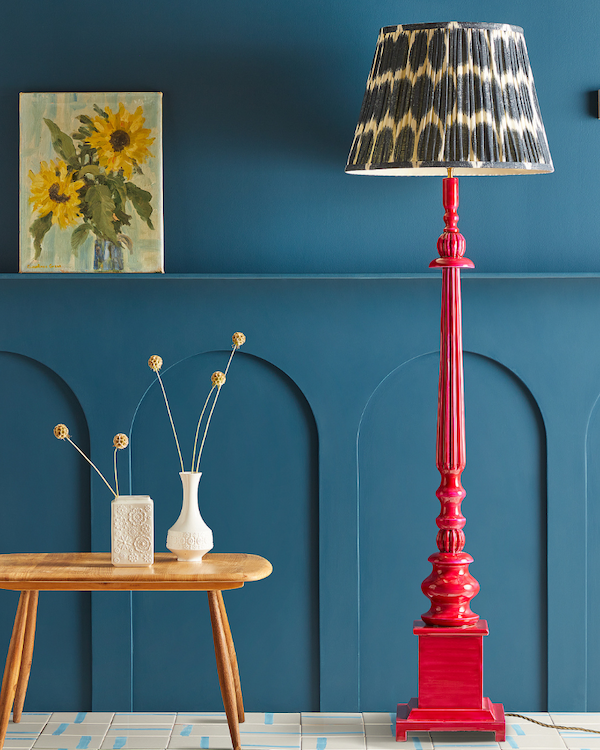 dorian floor lamp in cosmo pink