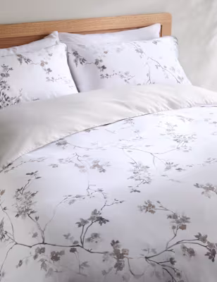 Pure Cotton Sateen Cherry Blossom Bedding Set