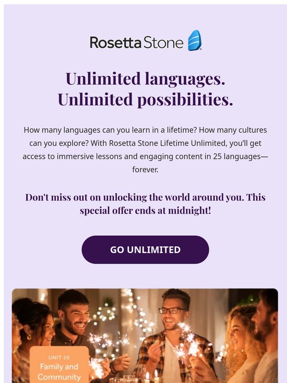 ⌛ Last chance: Start talking in 25 languages