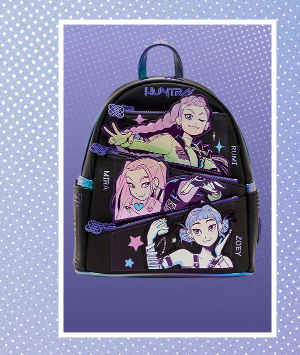 KPop Demon Hunters HUNTR/X Mini Backpack with Photo Card Charm