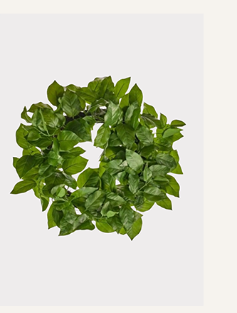 UV Treated Indoor/Outdoor Real Touch Salal Leaf Wreath