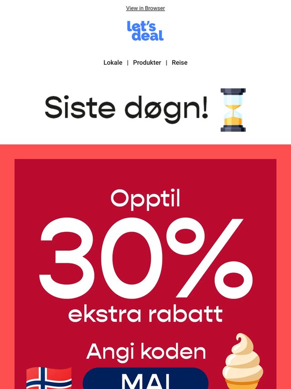 Snart over: 17. mai‐rabatten forsvinner 🎈🏃