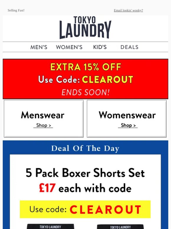5 boxers for £17