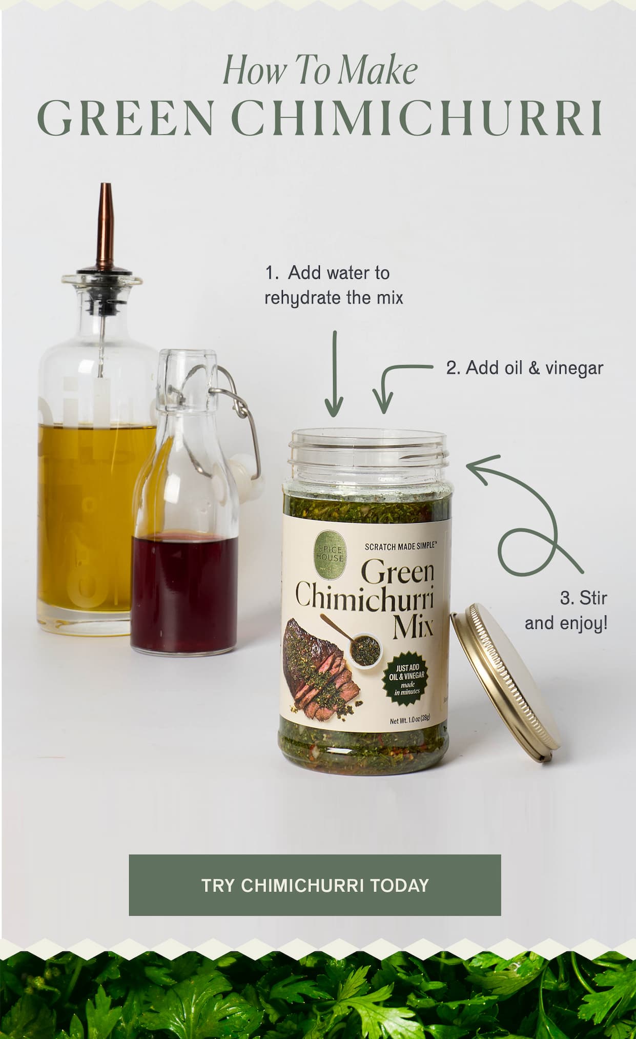 green chimichurri mix