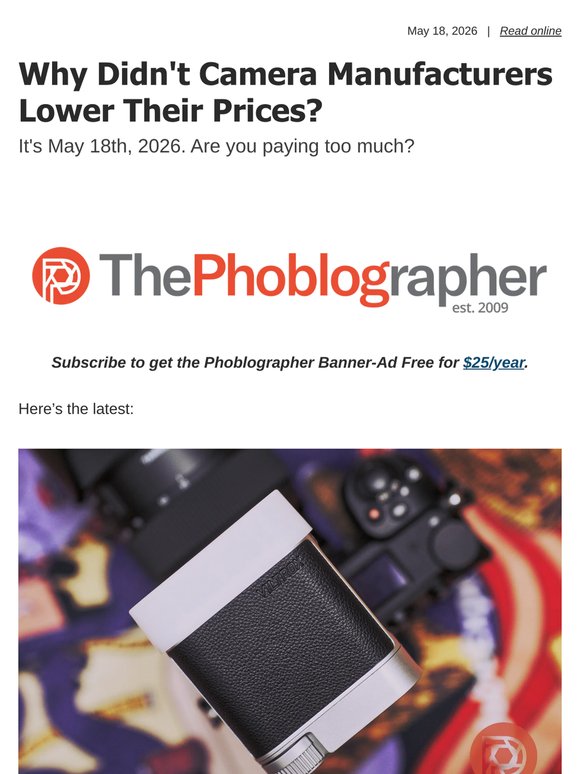Why Didn't Camera Manufacturers Lower Their Prices?
