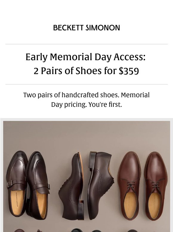 Early Access: 2 Pairs For $359