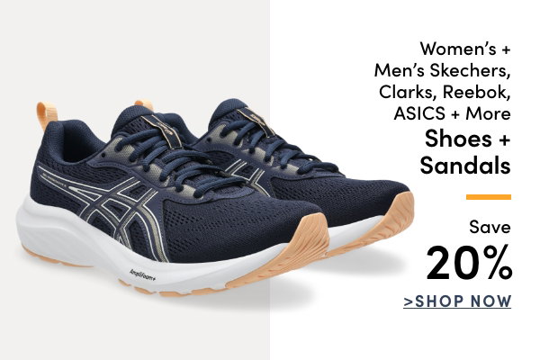 Women's + Men's Skechers, Clarks, Reebok, Asics, & More Shoes & Sandals Save 20%