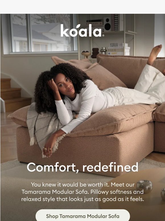 Meet our new pillowy-soft sofa ☁️