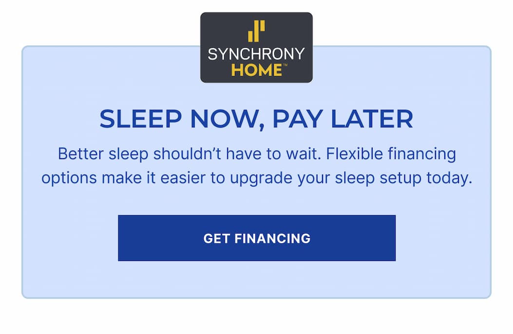 sleep now and pay later, get financing for better sleep