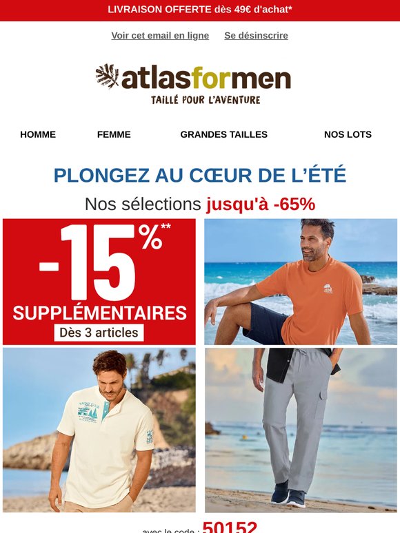 Profitez de -15% supp. dès 3 articles 🎉