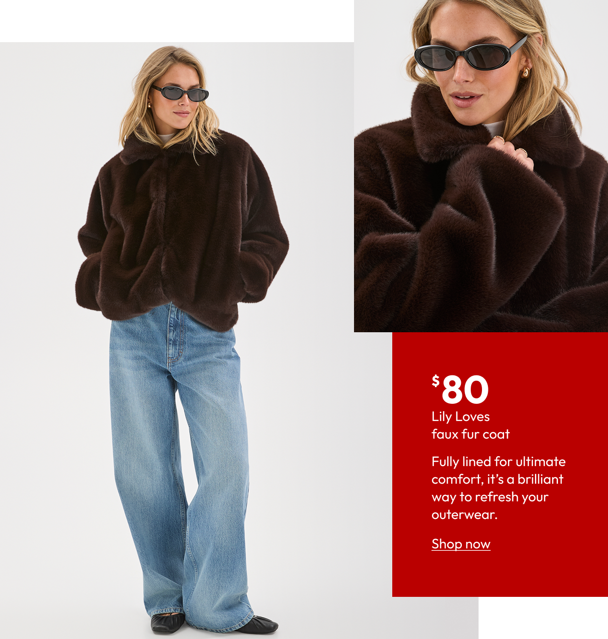 Lily Loves faux fur coat