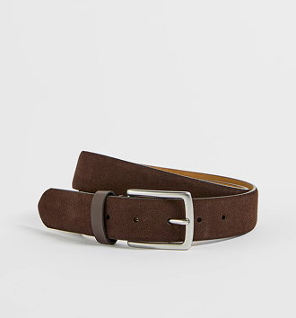 Premium suede leather belt