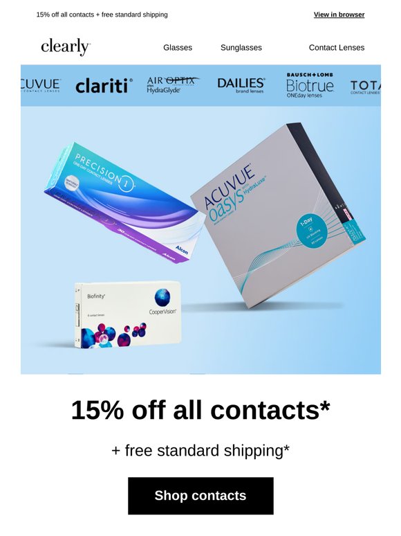 Your fave contacts are on sale!