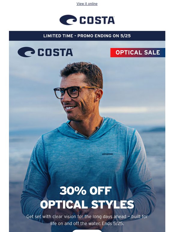 Memorial Day Optical Sale: get 30% off