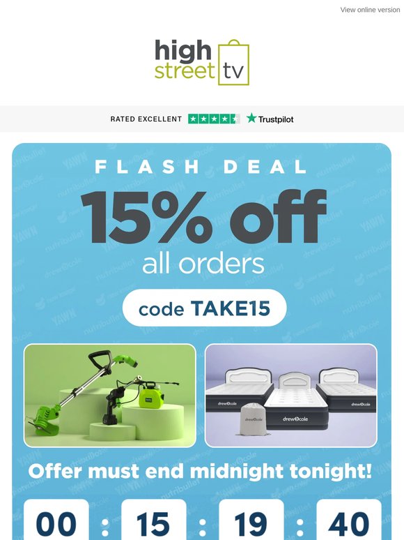 Final Call - 15% off ends Midnight!