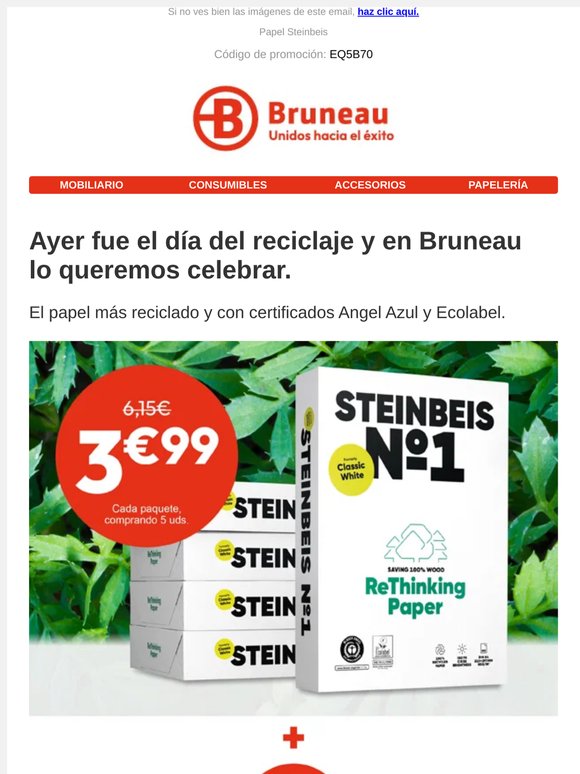 El papel más reciclado y con certificados Angel Azul y Ecolabel.