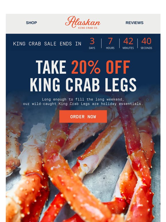 20% OFF King Crab