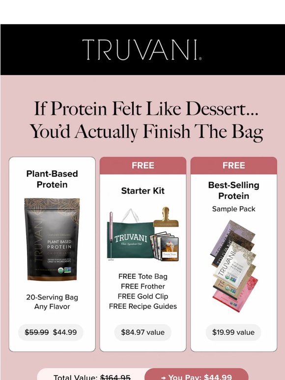 Spoiling you: Get 5 FREE samples of Plant Based Protein with your order