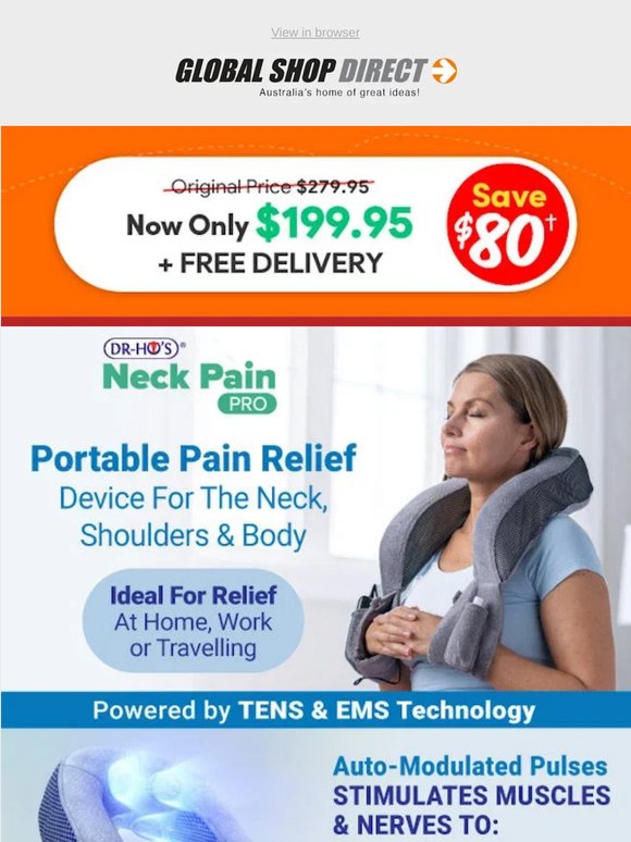 Save $80 on Dr Ho's Neck Pain Pro Now!