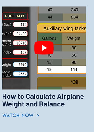 How to calculate airplane weight and balance