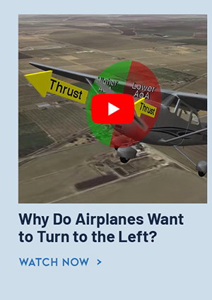 Why do airplanes want to turn to the left?