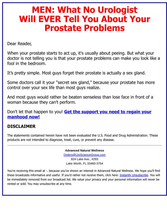 What they’re not telling you about your prostate…