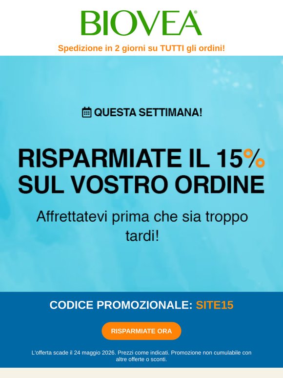 🌿La Tua Offerta Esclusiva del 15% di Sconto è Qui!