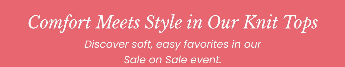 knit tops extra 25% off