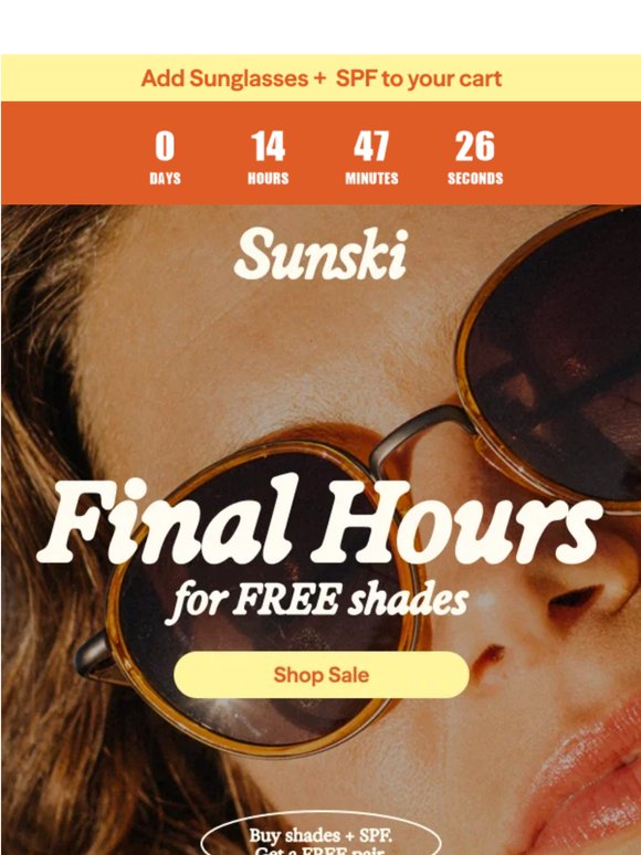 FINAL HOURS for Free Shades ☀️