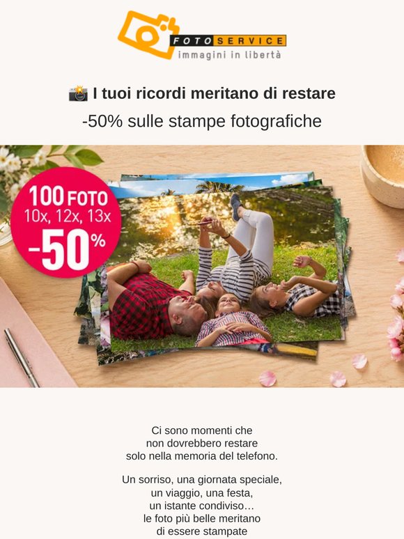 💕100 foto a soli €12: Rivivi le tue emozioni!