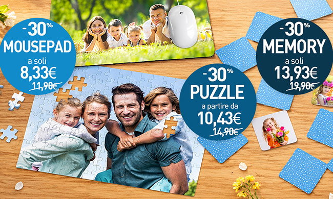 Puzzle, Memory e Mousepad in promo!