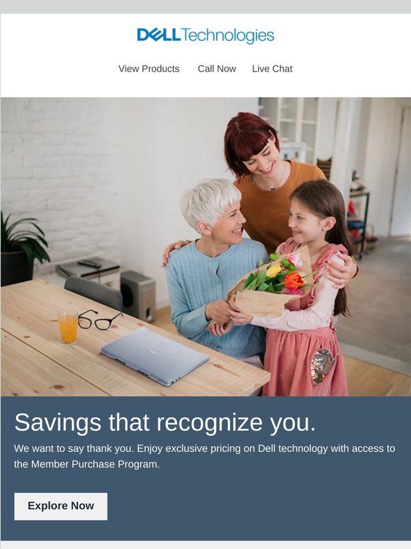 Exclusive Dell savings for heroes.