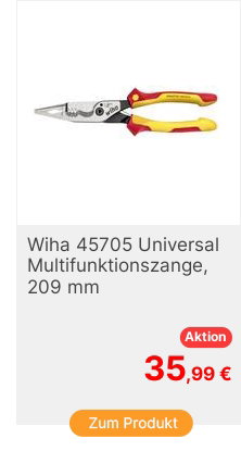 Wiha 45705 Universal Multifunktionszange 209mm