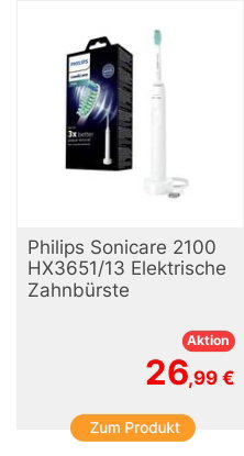 Philips Sonicare 2100 HX365113 Elektrische Zahnbrste Wei