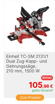 Einhell TCSM 21311 Dual ZugKapp und Gehrungssge 210 mm 1500 W