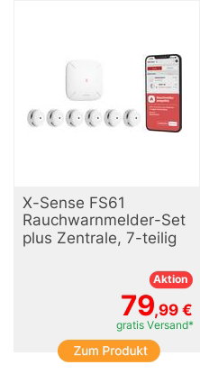 XSense FS61 RauchwarnmelderSet plus Zentrale B x H x T 90 x 265 x 90mm