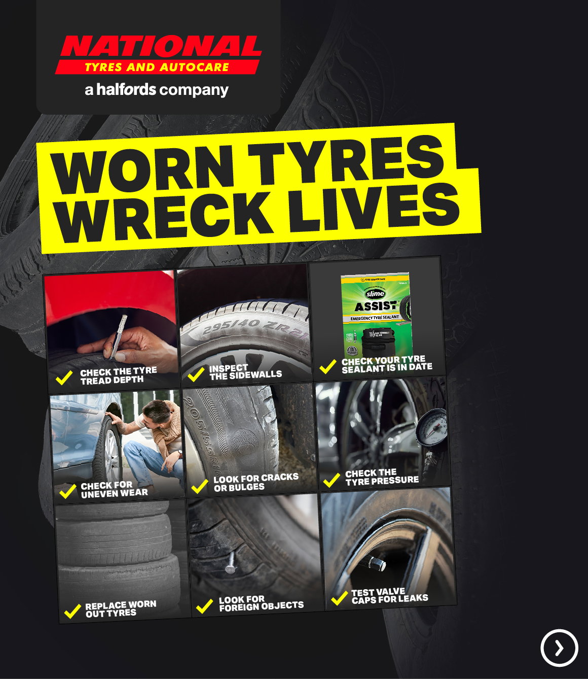 WORN TYRES WRECK LIVES
