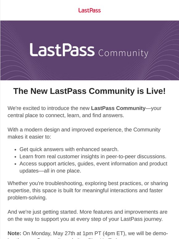 Introducing the new LastPass Community