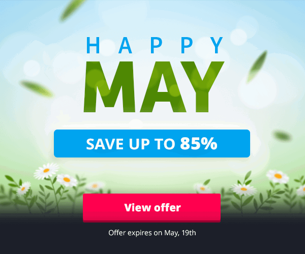 Happy May | Save up to 85%