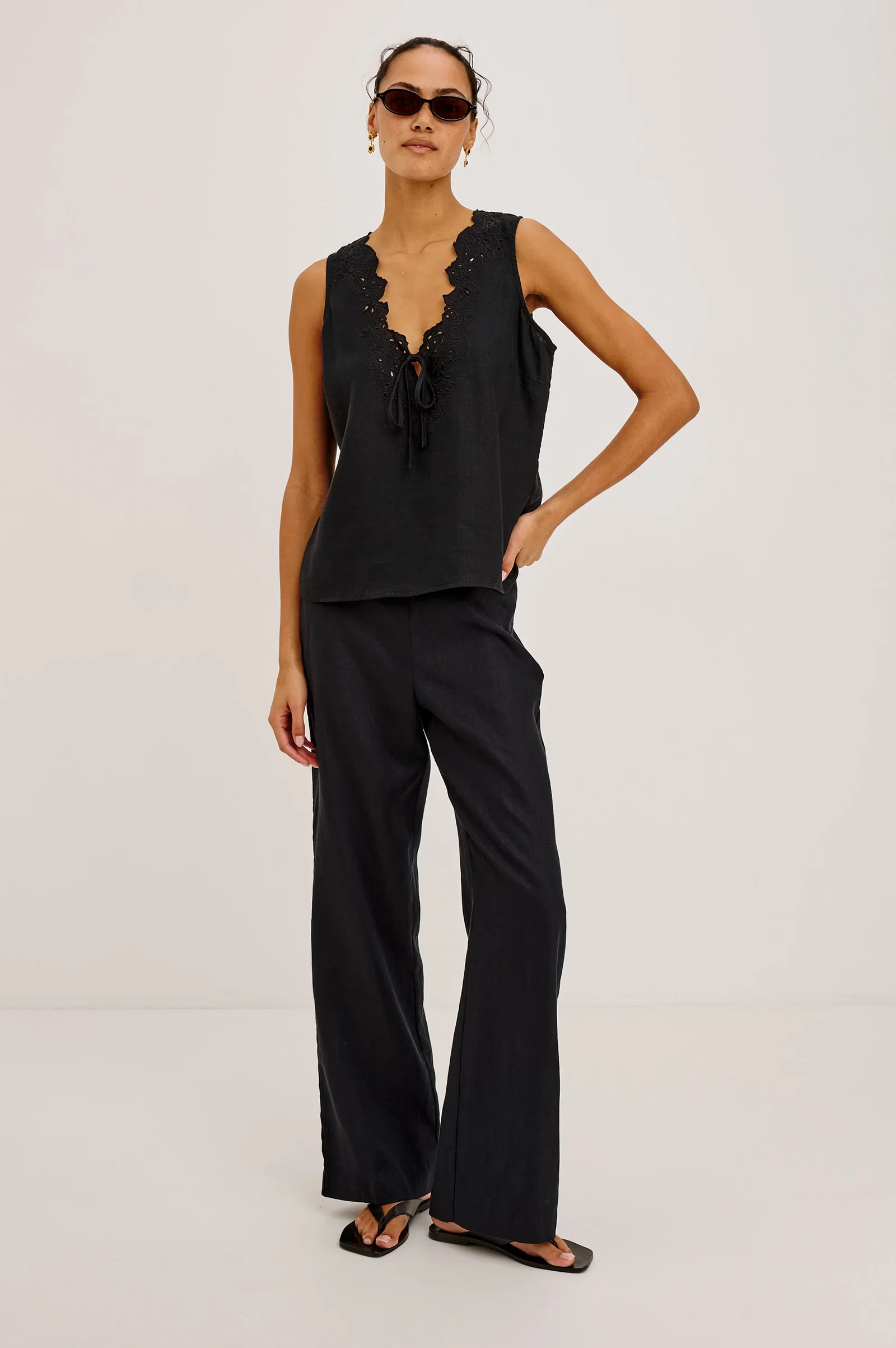Image of CORNELIA TOP - BLACK