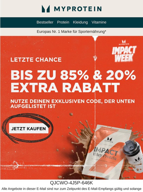 Letzte Chance für 85% ⚡