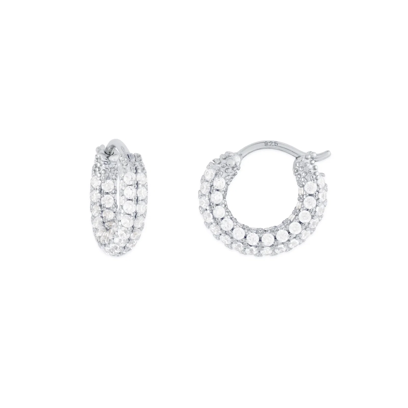 Image of GENI CZ HUGGIES SILVER
