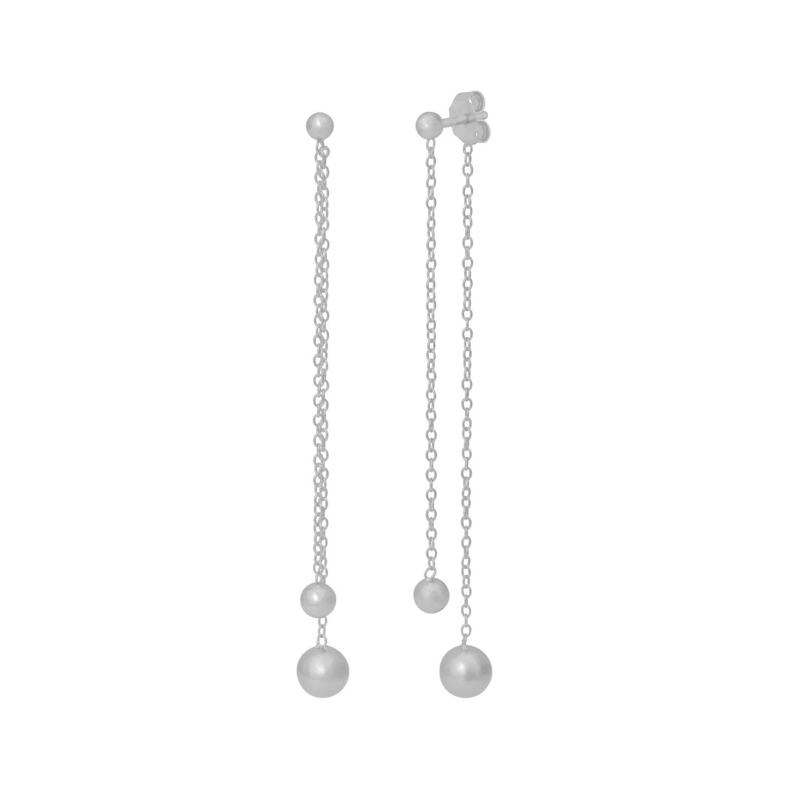 Image of ALINA DROP EARRINGS SILVER