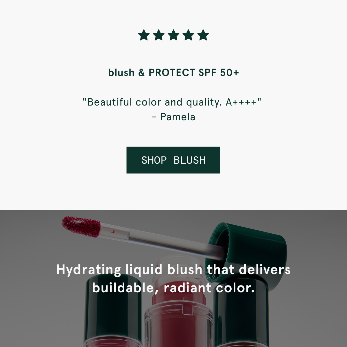 hydrating liquid blush that is buildable for radiant color