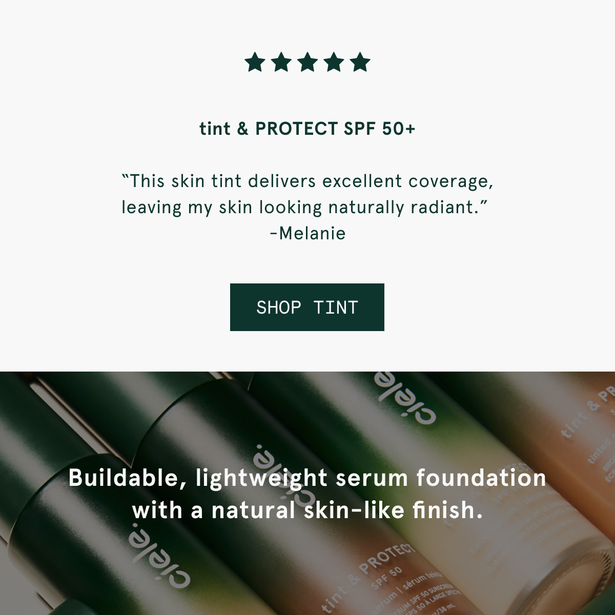 Buildable lightweight serum foundation with SPF