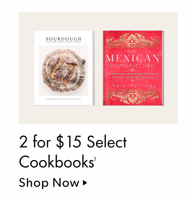 2 for $15 Select Cookbooks