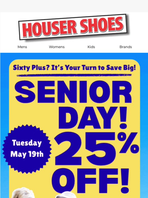 Senior Day is Coming - 25% Off for Shoppers 60+! 🎉