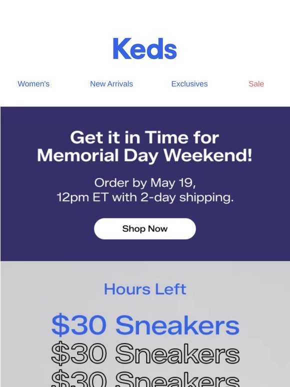 Final call for $30 Sneakers!