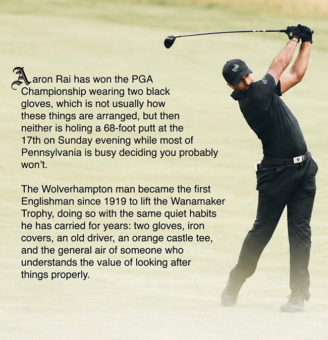 Aaron Rai wins PGA Championship in MacWet Gloves