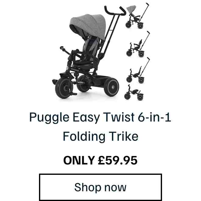 Puggle Easy Twist 6-in-1 Folding Trike